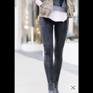 Spanx Faux Leather Moto Leggings